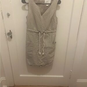 Maeve Light Gray Mini Dress with Rope Detail
